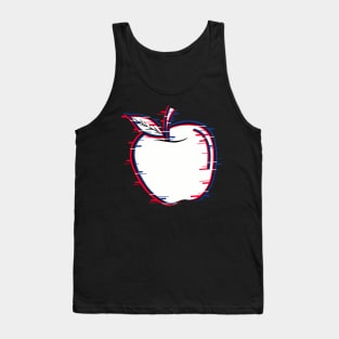 Glitched effect on an apple Tank Top